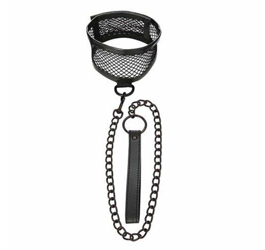 Obroża i smycz - S&M Fishnet Collar & Leash